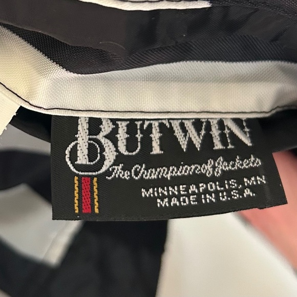 Vintage Butwin Black and White Referee Jacket Size XL Made in the USA - Picture 5 of 7